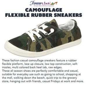 Camouflage Flexible Rubber Sneakers